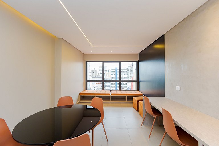 Log! | Rooftop com vista, coworking, garagem e localização i