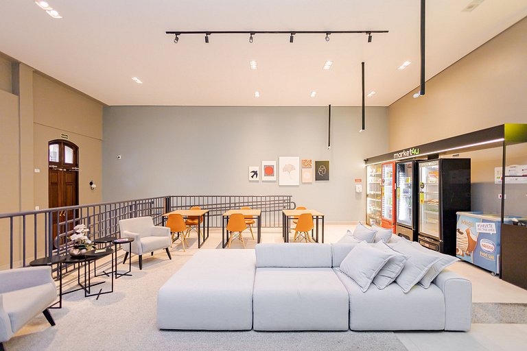 Log! | Rooftop com vista, coworking, garagem e localização i
