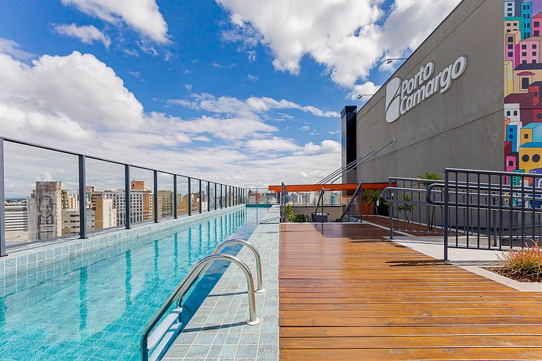 Centro | Estúdio com Piscina e Garagem | C229