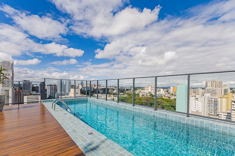 Centro | Estúdio com Piscina e Garagem | C229