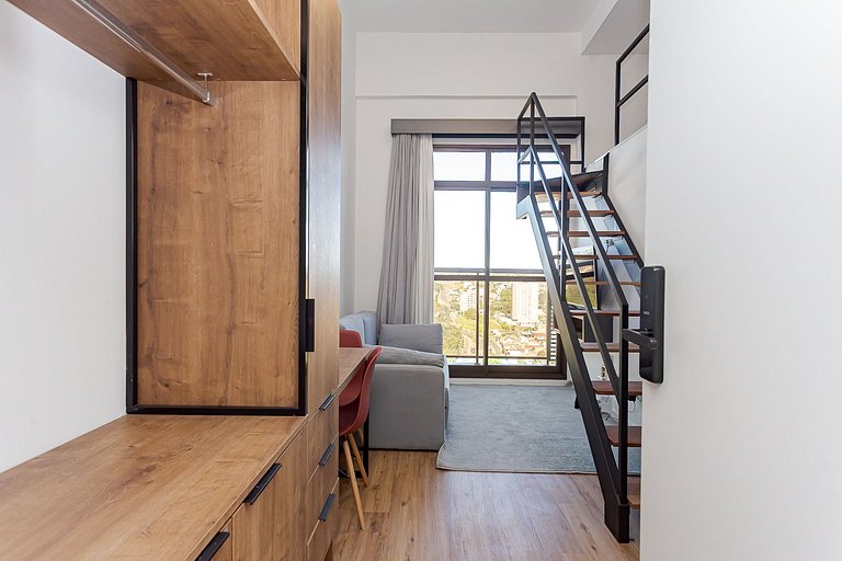 Eco Smart | Estúdio com Mezanino e Garagem | G014